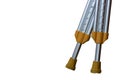 Crutches closeup isolated on white background. The concept of the image Ã¢â¬ÅDo not abandon the disabledÃ¢â¬Â, Helping people,
